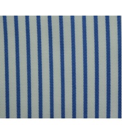 100% Cotton Stripes - Blue on White