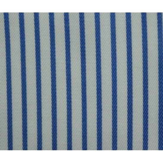 100% Cotton Stripes - Blue on White