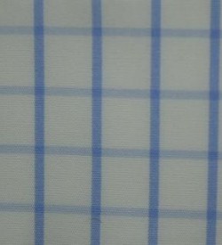 100% Cotton Check - Light Blue