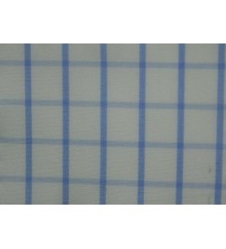 100% Cotton Check - Light Blue