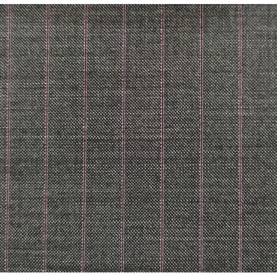 150's Wool & Cashmere - Dark Grey w/ Pink Stripe