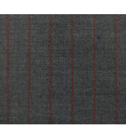 150's Wool & Cashmere - Dark Grey w/ Maroon Stripe