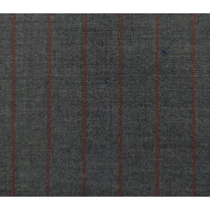 150's Wool & Cashmere - Dark Grey w/ Maroon Stripe