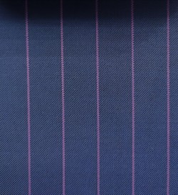 150's Wool & Cashmere - Blue w/ Purple Stripe