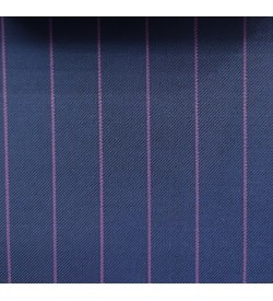 150's Wool & Cashmere - Blue w/ Purple Stripe