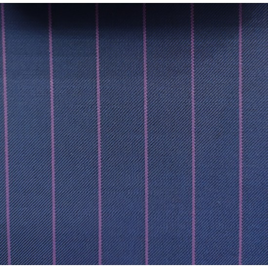 150's Wool & Cashmere - Blue w/ Purple Stripe