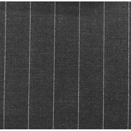 150's Wool & Cashmere - Dark Grey Pinstripe