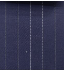 150's Wool & Cashmere - Dark Blue Pinstripe