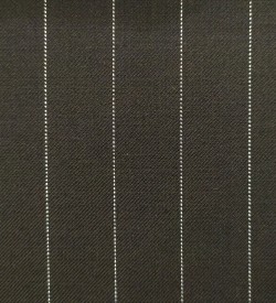 150's Wool & Cashmere - Black Pinstripe