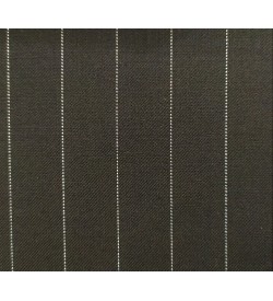 150's Wool & Cashmere - Black Pinstripe