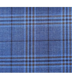 150's Wool & Cashmere - Postman Blue w/ Maroon Check