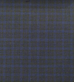 150's Wool & Cashmere - Dark Blue Small Check