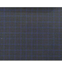 150's Wool & Cashmere - Dark Blue Small Check