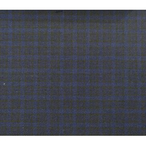150's Wool & Cashmere - Dark Blue Small Check
