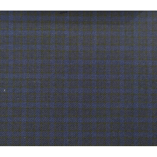 150's Wool & Cashmere - Dark Blue Small Check