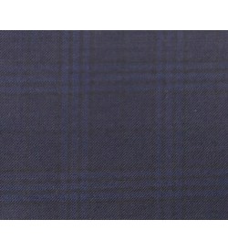 150's Wool & Cashmere - Dark Blue w/ Blue Check