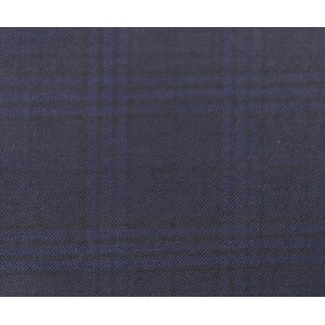 150's Wool & Cashmere - Dark Blue w/ Blue Check