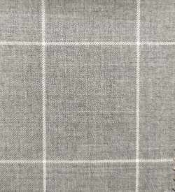 150's Wool & Cashmere - Light Grey Windowpane